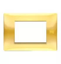 Placca Flexa in Tecnopolimero oro Lucido 3 Moduli Urmet 11803.OL