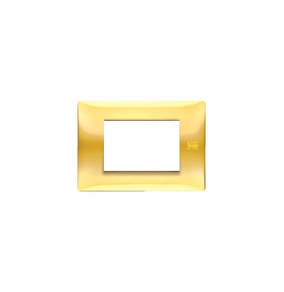 Placca Flexa in Tecnopolimero oro Lucido 3 Moduli Urmet 11803.OL
