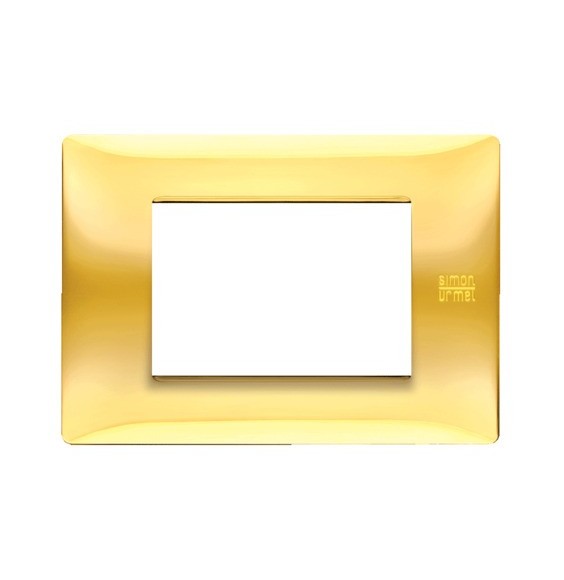 Placca Flexa in Tecnopolimero oro Lucido 3 Moduli Urmet 11803.OL