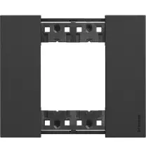 Placca Bticino Living Now Nera  due posti tecnopolimero KA4802KG