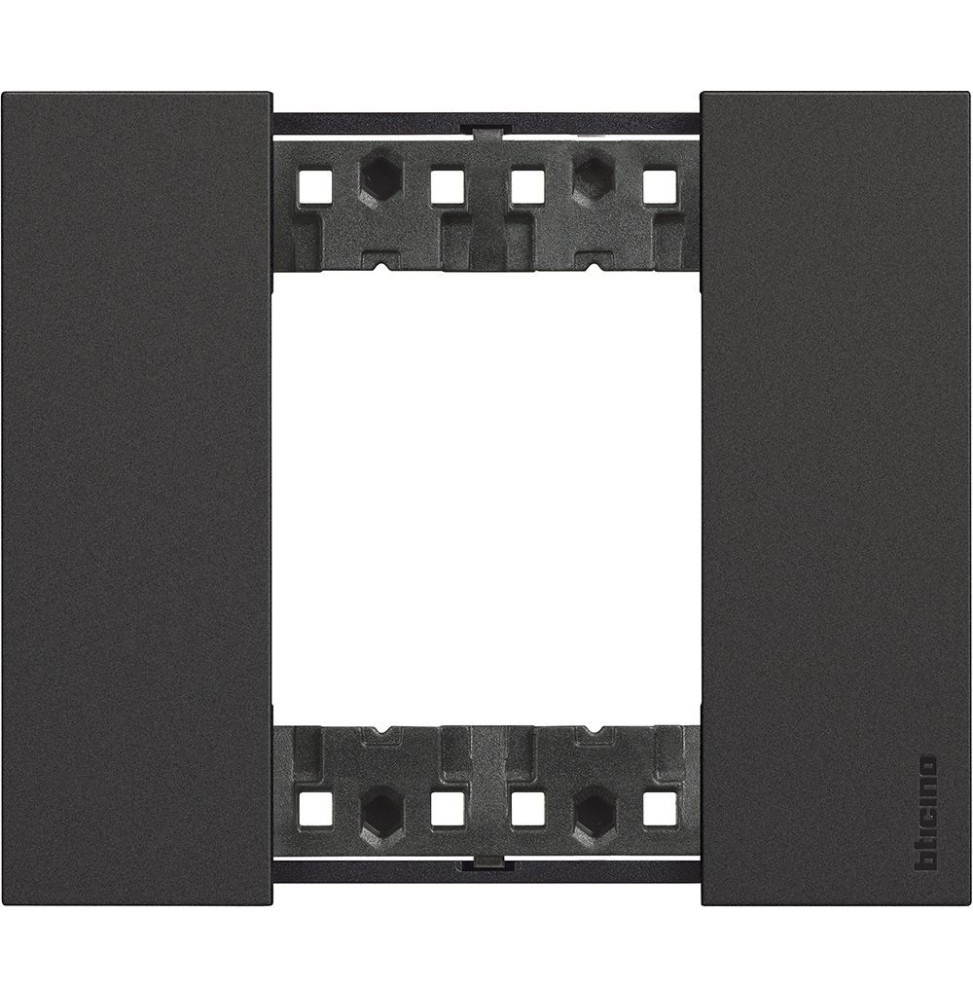 Placca Bticino Living Now Nera  due posti tecnopolimero KA4802KG