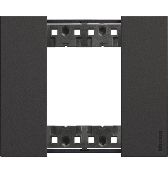 Placca Bticino Living Now Nera  due posti tecnopolimero KA4802KG