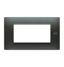 Placca Flexa in Tecnopolimero Acciaio Scuro 4 Moduli Urmet 11804.AC