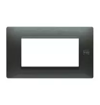 Placca Flexa in Tecnopolimero Acciaio Scuro 4 Moduli Urmet 11804.AC