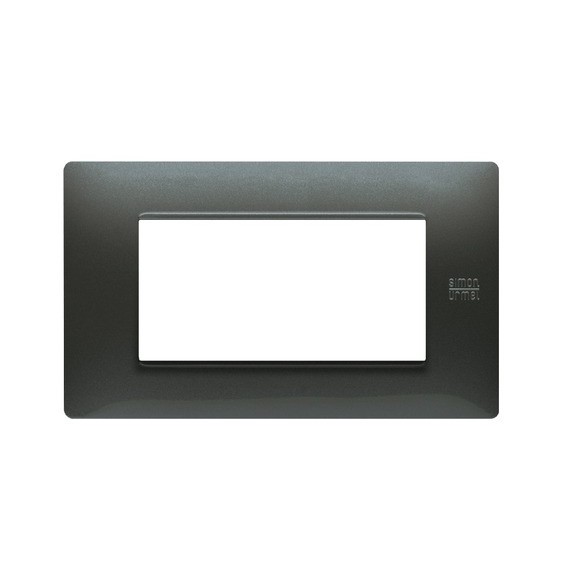 Placca Flexa in Tecnopolimero Acciaio Scuro 4 Moduli Urmet 11804.AC