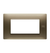 Placca Flexa in Tecnopolimero Bronzo 4 Moduli Urmet 11804.BR