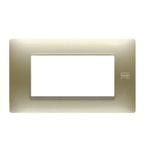 Placca Flexa in Tecnopolimero Oro Satinato 4 Moduli Urmet 11804.OS