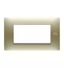 Placca Flexa in Tecnopolimero Oro Satinato 4 Moduli Urmet 11804.OS
