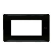 Placca Flexa in Tecnopolimero Nero Assoluto 4 Moduli Urmet 11804.NA