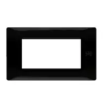 Placca Flexa in Tecnopolimero Nero Assoluto 4 Moduli Urmet 11804.NA