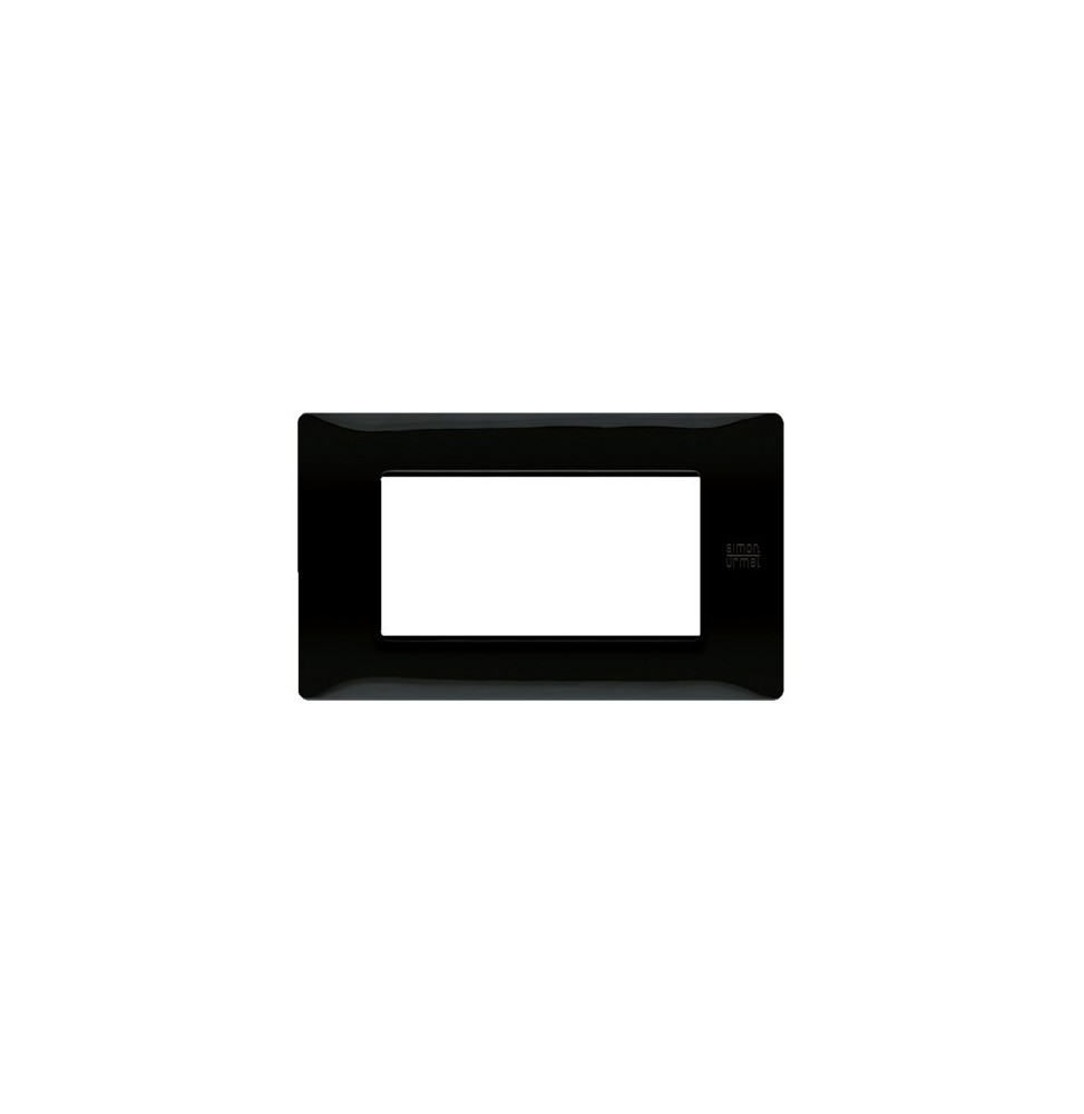 Placca Flexa in Tecnopolimero Nero Assoluto 4 Moduli Urmet 11804.NA