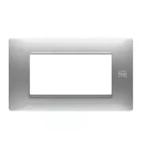 Placca Flexa in Tecnopolimero e Alluminio 4 Moduli Urmet 11804.AL