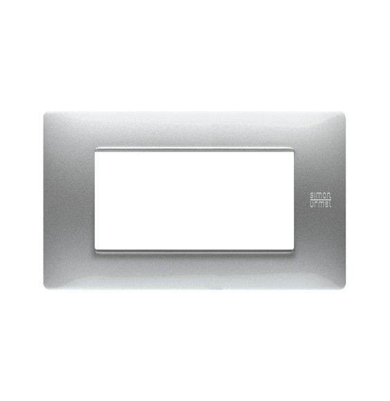 Placca Flexa in Tecnopolimero e Alluminio 4 Moduli Urmet 11804.AL