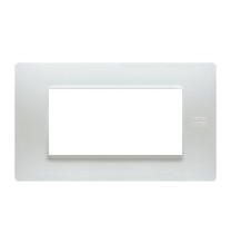 Placca Flexa Tecnopolimero Bianco 4 Moduli Urmet Simon 11804.BN