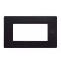 Placca Flexa in Tecnopolimero Nero Pastello 4 Moduli Urmet 11804.NP