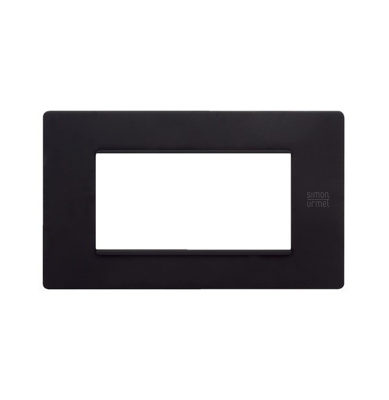 Placca Flexa in Tecnopolimero Nero Pastello 4 Moduli Urmet 11804.NP