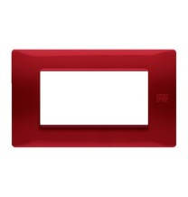 Placca Flexa in Tecnopolimero Rossa 4 Moduli Urmet 11804.RS