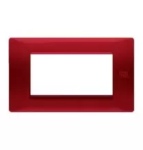 Placca Flexa in Tecnopolimero Rossa 4 Moduli Urmet 11804.RS