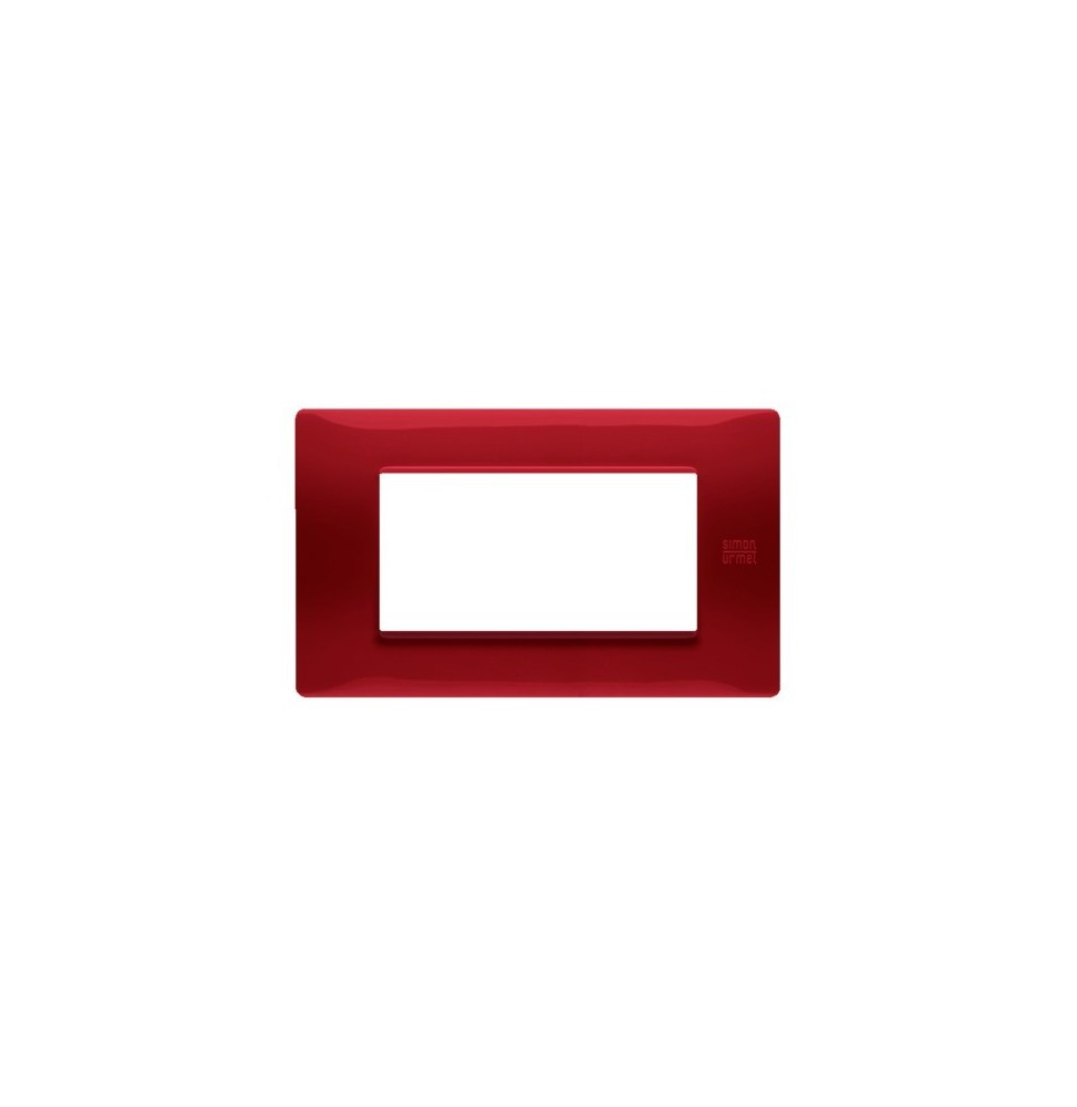 Placca Flexa in Tecnopolimero Rossa 4 Moduli Urmet 11804.RS