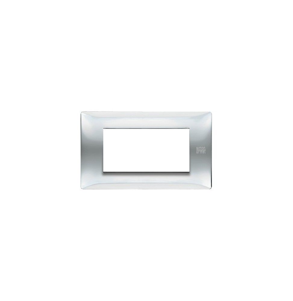 Placca Flexa in Tecnopolimero Inox Lucido 4 Moduli Urmet 11804.IL