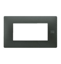 Placca Flexa in Tecnopolimero Karbon 4 Moduli Urmet 11804.KA