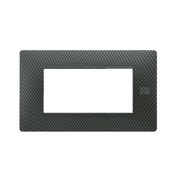 Placca Flexa in Tecnopolimero Karbon 4 Moduli Urmet 11804.KA