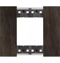 Placca Bticino Living Now Noce due posti legno KA4802LG