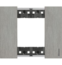 Placca Bticino Living Now Acciaio due posti Zama KA4802ZG
