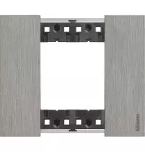 Placca Bticino Living Now Acciaio due posti Zama KA4802ZG