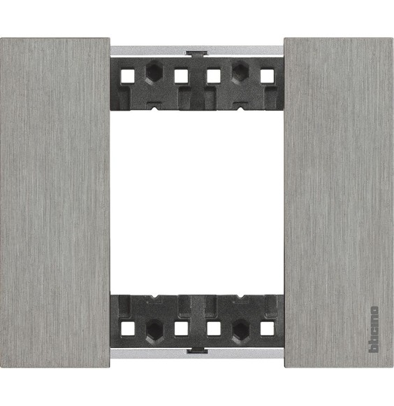 Placca Bticino Living Now Acciaio due posti Zama KA4802ZG