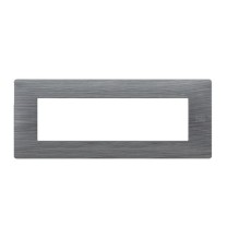Placca Flexa in Tecnopolimero Acciaio Satinato 7 Moduli Urmet 11807.AS