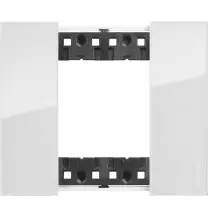 Placca Bticino Living Now Ghiaccio due posti Tecnopolimero KA4802DW