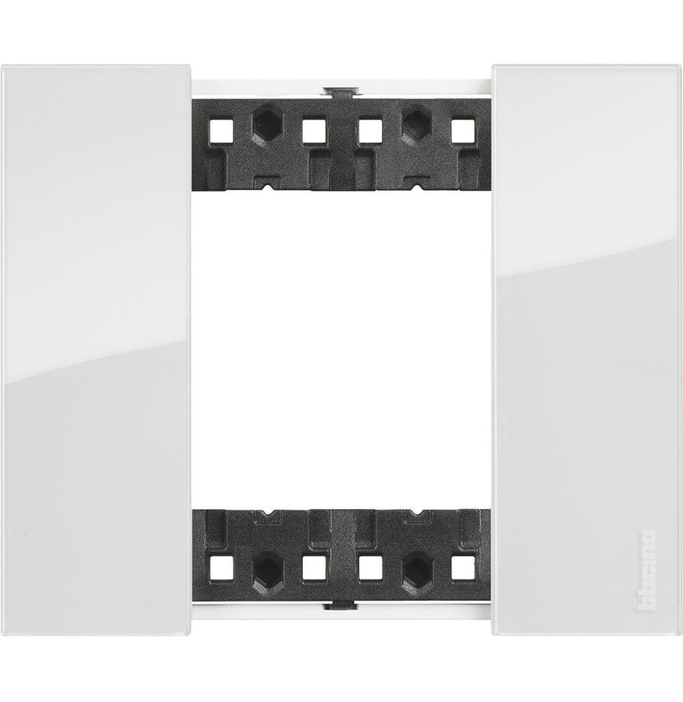 Placca Bticino Living Now Ghiaccio due posti Tecnopolimero KA4802DW