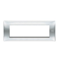 Placca 7 moduli in tecnopolimero Inox Lucido Urmet Flexa 11807.IL