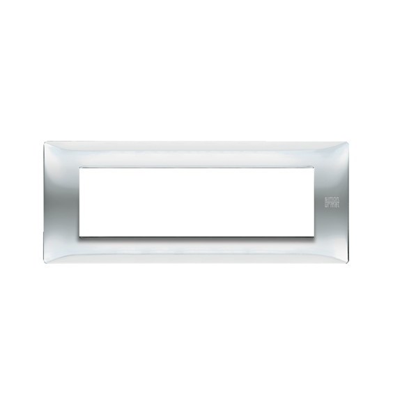 Placca 7 moduli in tecnopolimero Inox Lucido Urmet Flexa 11807.IL