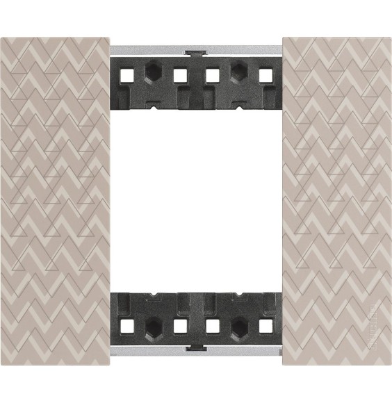 Placca Bticino Living Now Optic due posti Tecnopolimero KA4802MM
