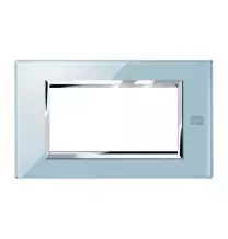 Placca Expi in vetro Azzurro Cielo 4 Moduli Urmet 13004.AZ