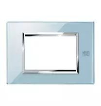 Placca in vetro Azzurro Cielo 3 Moduli Urmet 13003.AZ
