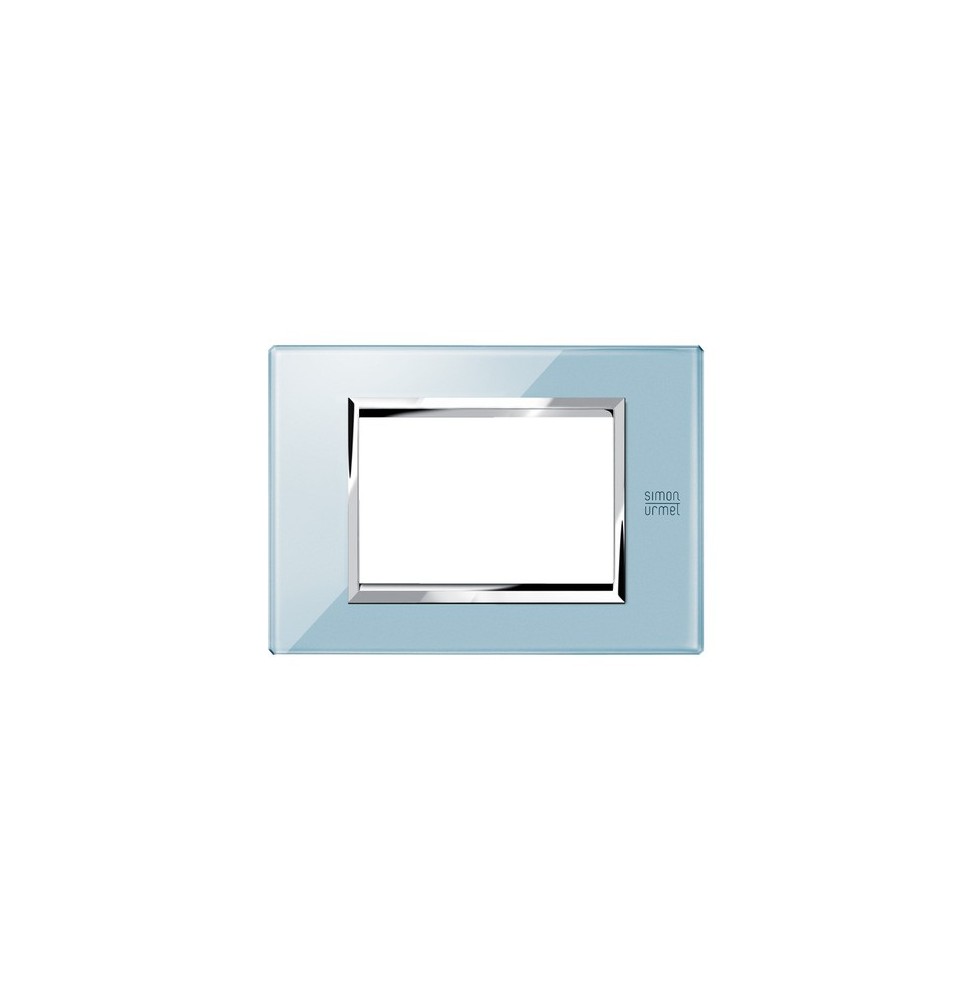 Placca in vetro Azzurro Cielo 3 Moduli Urmet 13003.AZ
