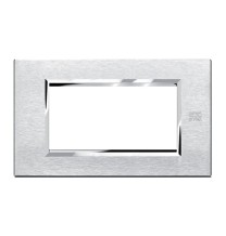 Placca in Alluminio Satinato 4 Moduli Urmet 13904.AS