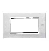 Placca in Alluminio Satinato 4 Moduli Urmet 13904.AS