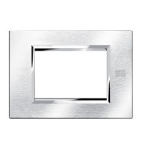 Placca in Alluminio Satinato 3 Moduli Urmet 13903.AS