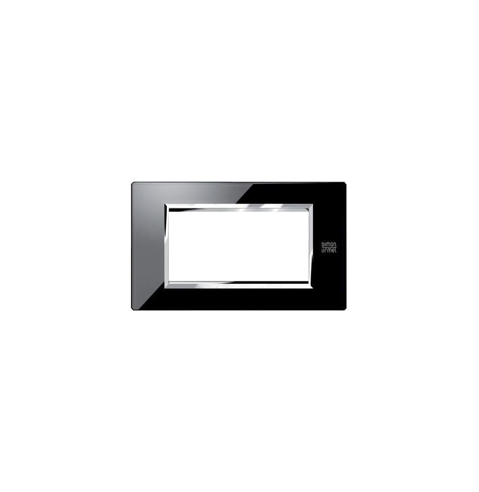 Placca in vetro nero lava 4 moduli Urmet 13004.NR