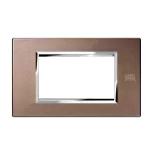 Placca in Metallo Bronzo Lucido 4 Moduli Simon Urmet 13904.BL