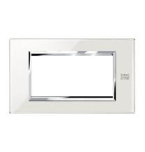 Placca in vetro Bianco Neve 4 moduli Urmet 13004.BN