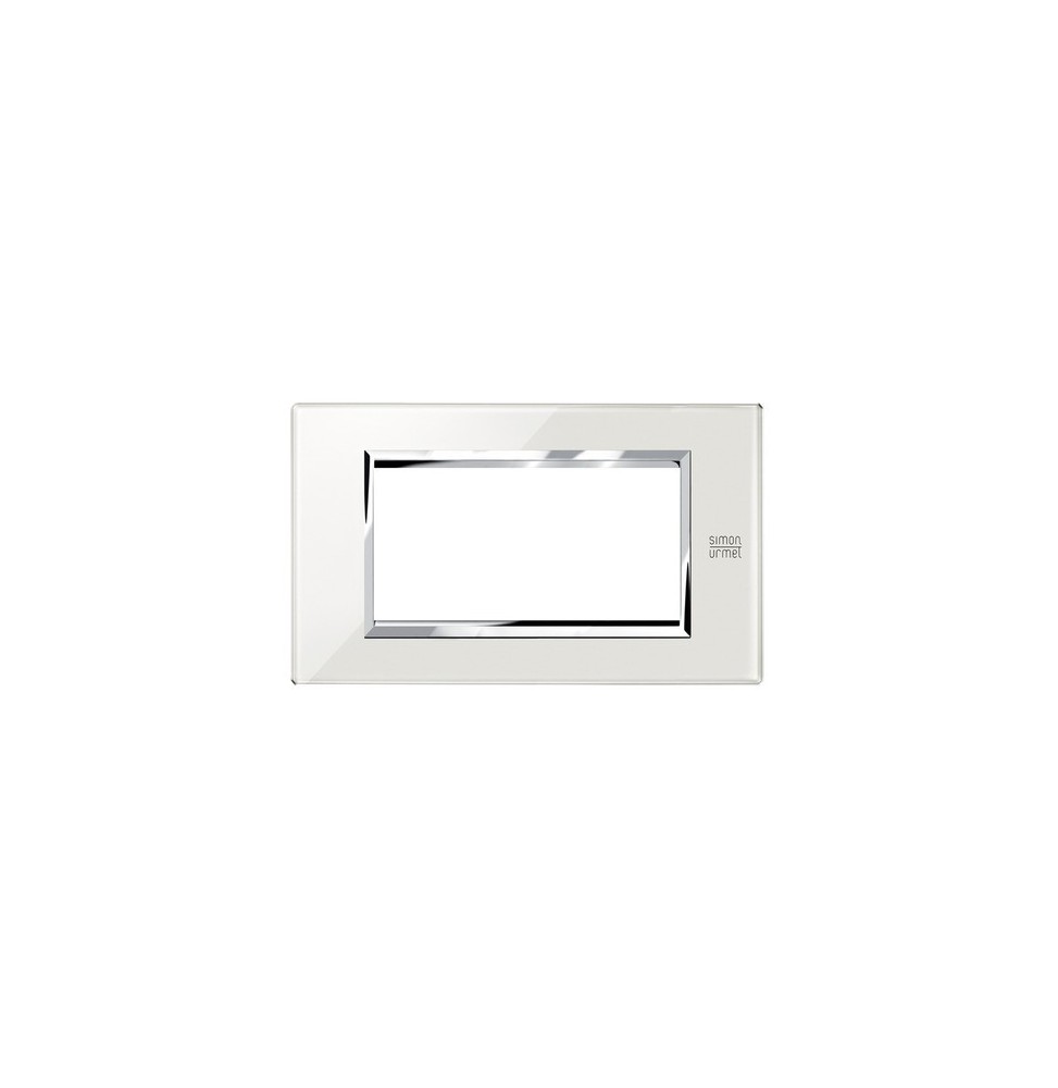 Placca in vetro Bianco Neve 4 moduli Urmet 13004.BN