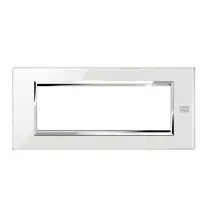Placca in vetro Bianco Neve 6 moduli Urmet 13006.BN