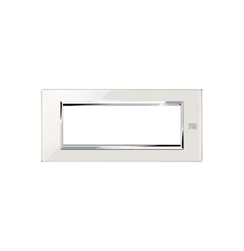 Placca in vetro Bianco Neve 6 moduli Urmet 13006.BN