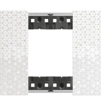 Placca Bticino Living Now Pixel due posti Tecnopolimero KA4802MW