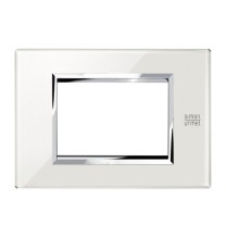 Placca in vetro Bianco Neve 3 moduli Urmet 13003.BN